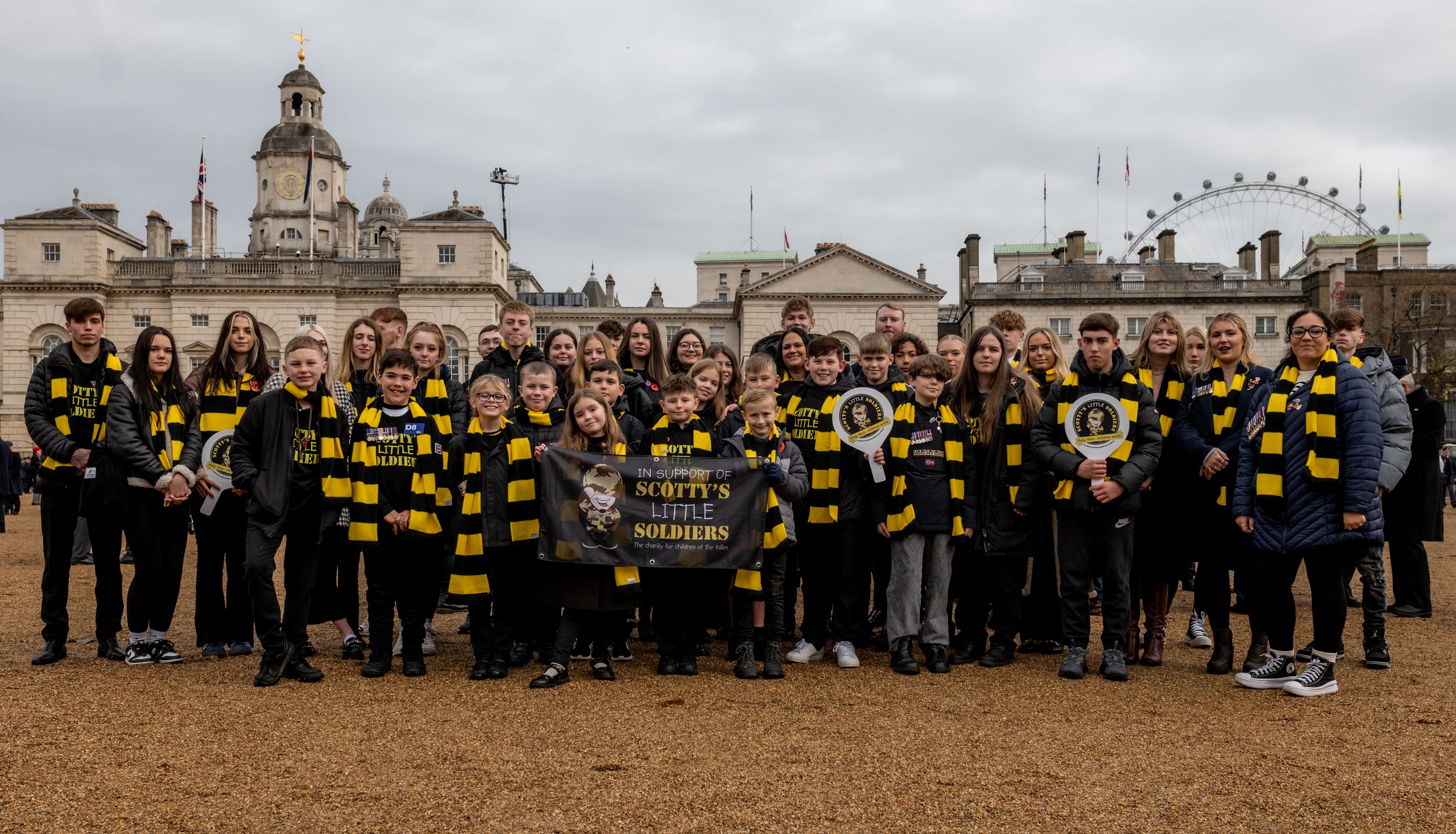 Members of Scotty's Little Soldiers in London to pay their respects at last year's Remembrance (Picture: Scotty's Little Soldiers)