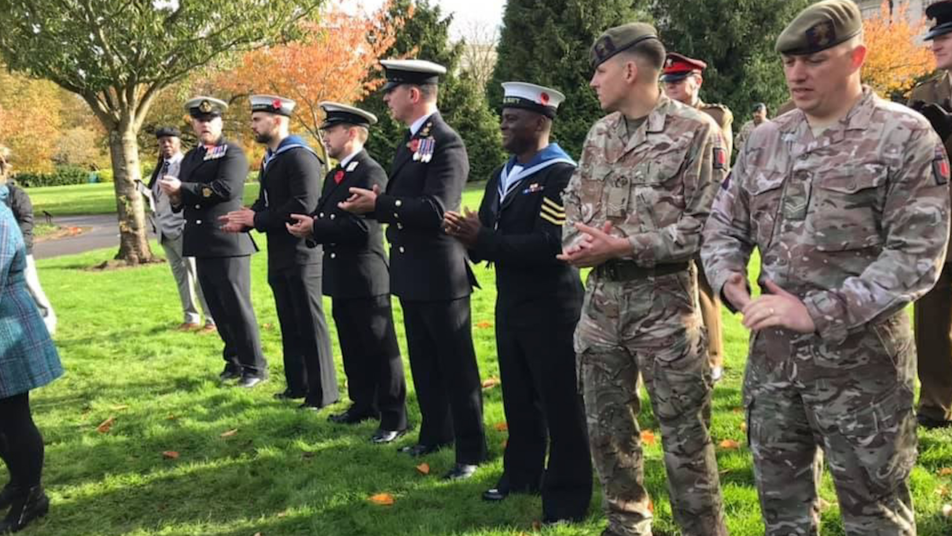 Members of the military attended the unveiling in Wales 041119 CREDIT Race Council Cymru.jpg 