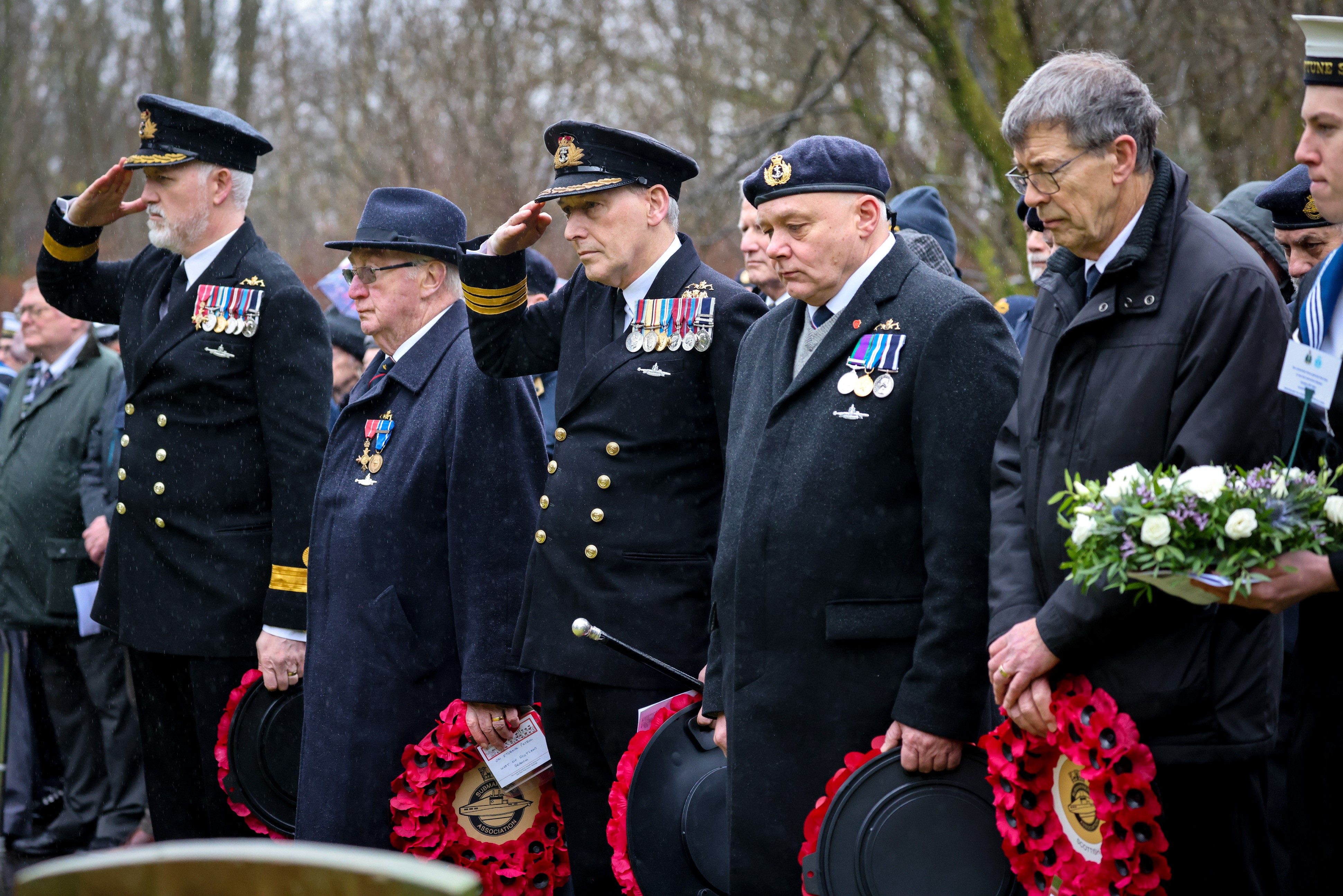 Memorial for the crew of K13 taking place at Faslane 300122 CREDIT Royal Navy