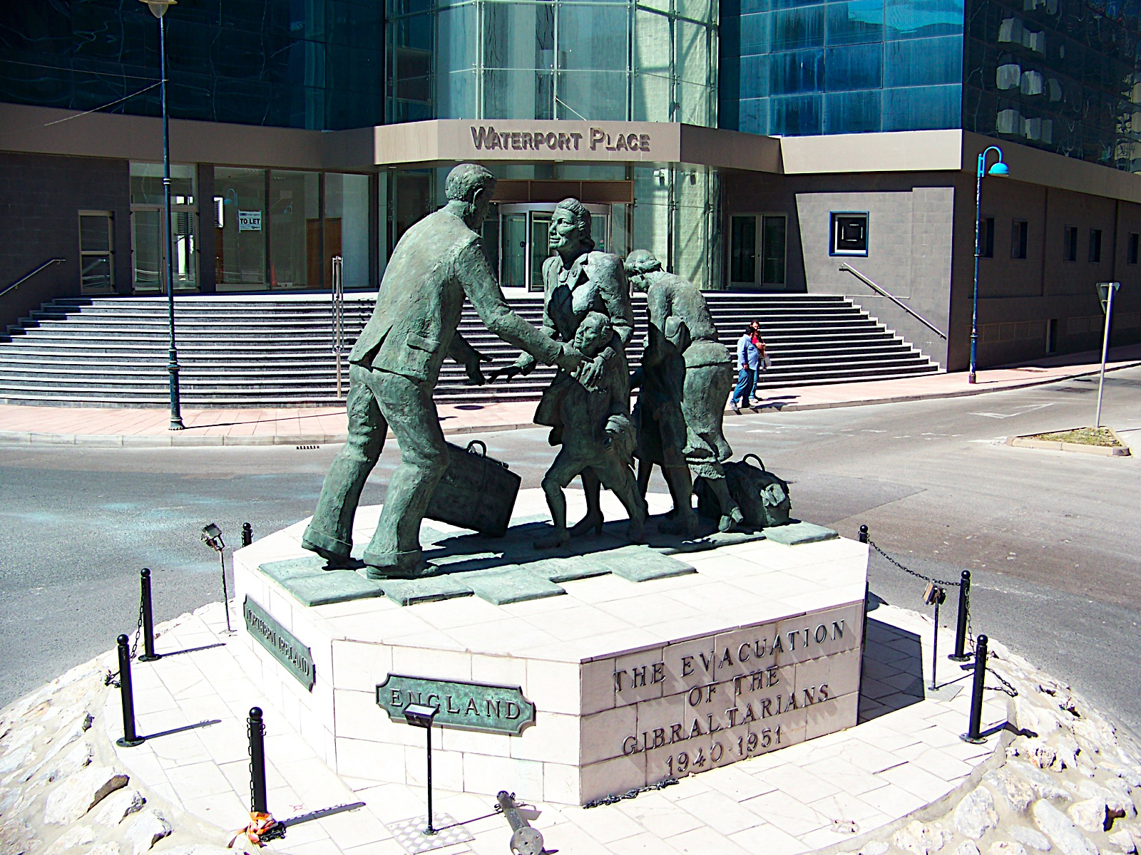 A plaque acknowledging Commodore Creighton’s role will be added to the memorial to Gibraltar’s evacuees (Picture: Royal Navy).