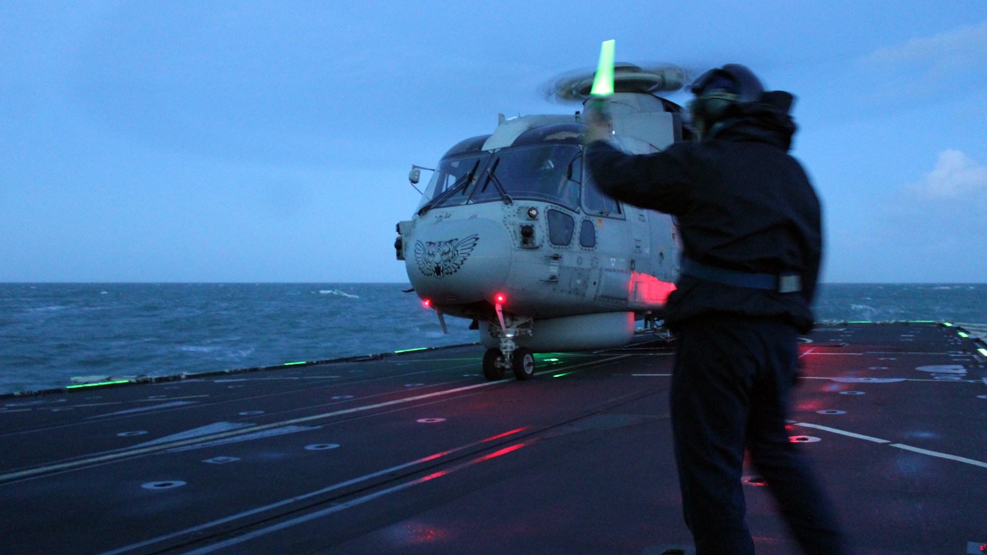 Merlin helicopter launched at dusk to shadow Russian vessels in Channel 030220 CREDIT Royal Navy.jpg 