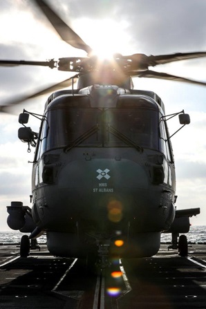 Merlin on board HMS St Albans (Picture: Royal Navy).