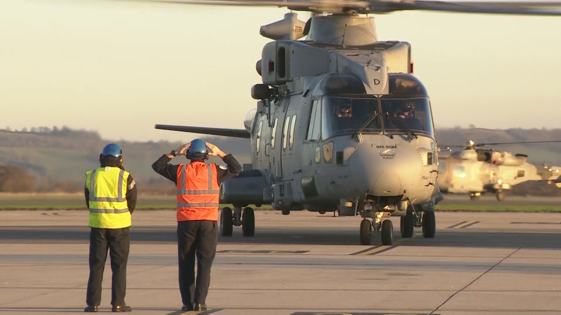Merlins arrive home after sea trials.