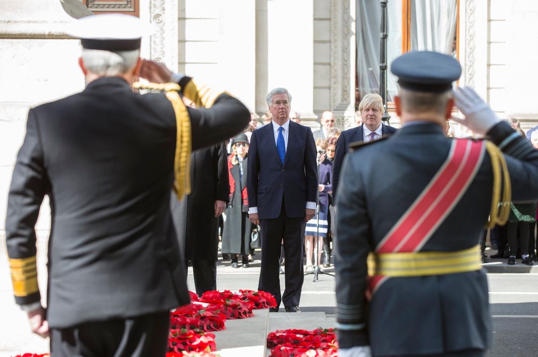 Michael Fallon Wreath Laying Anzac Day