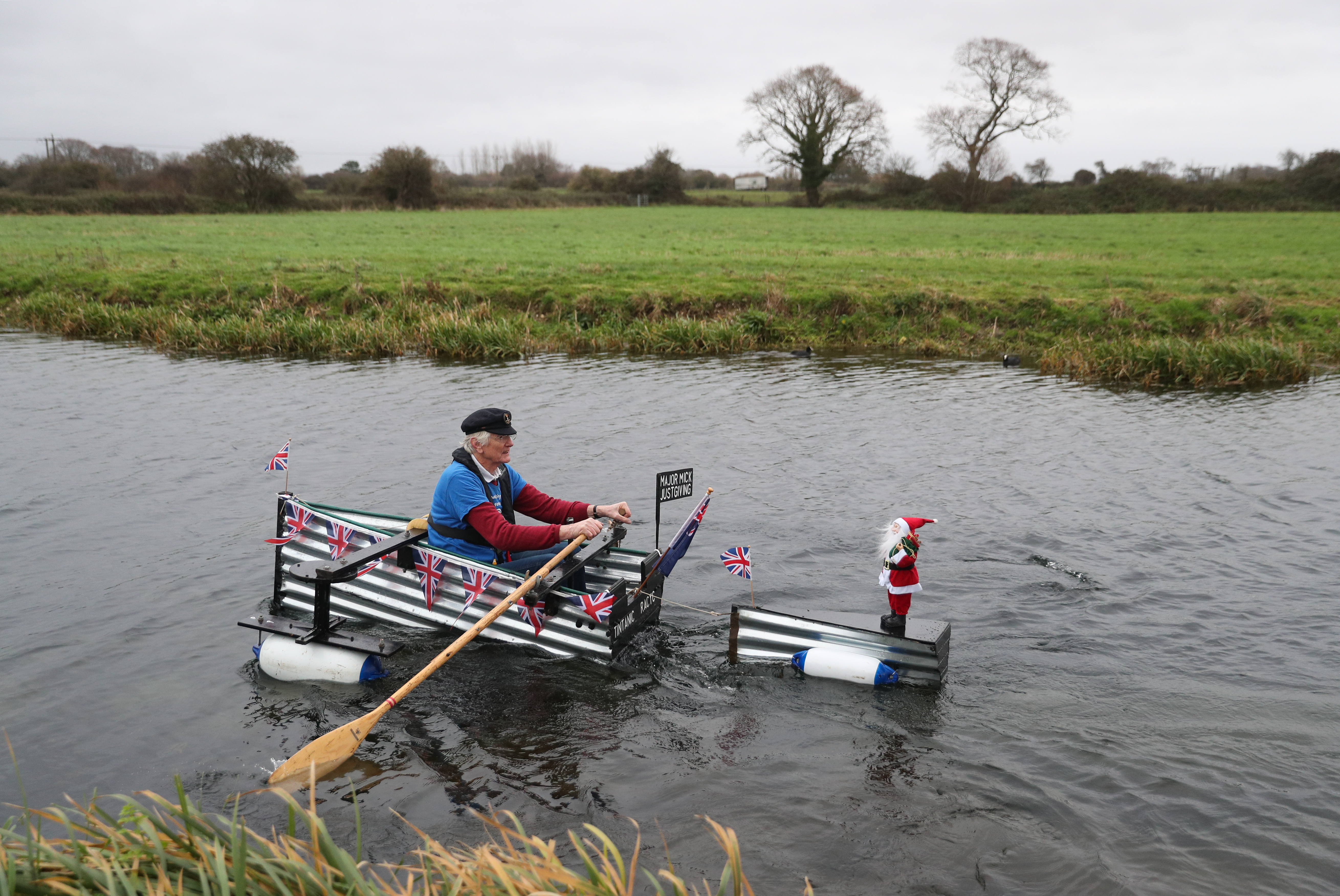 Cover image: Mr Stanley rowing on the Chichester Canal (Picture: PA).