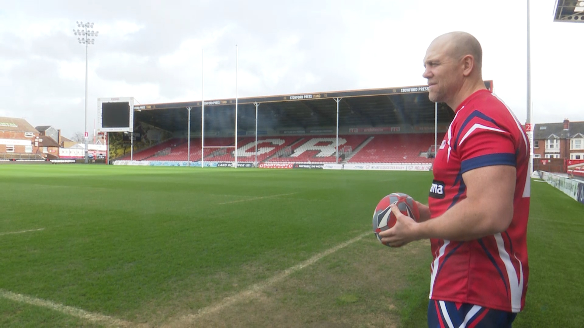 Tindall at the Kingsholm Stadium.