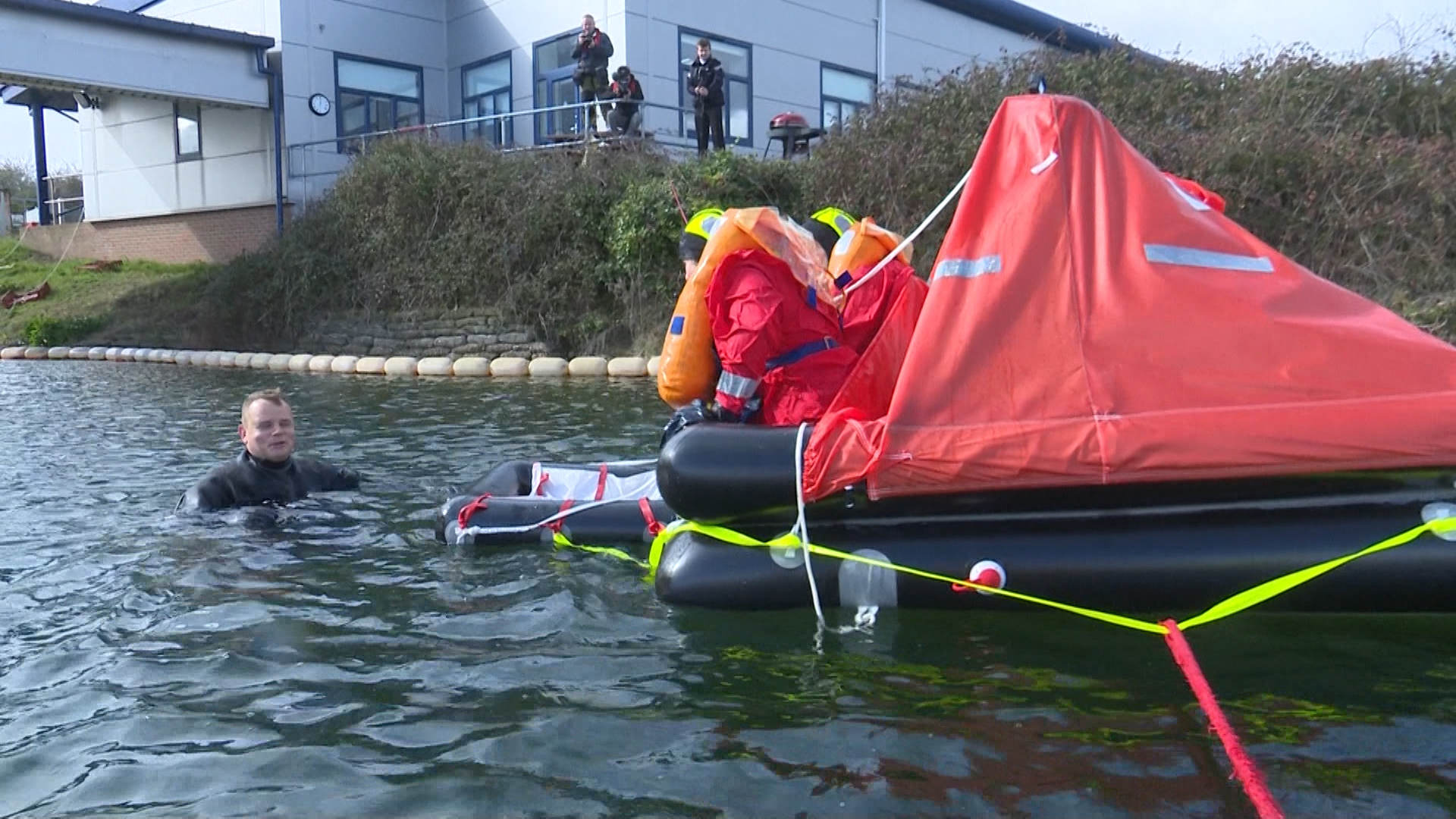 Mike and his partner during training in water 050319 CREDIT BFBS