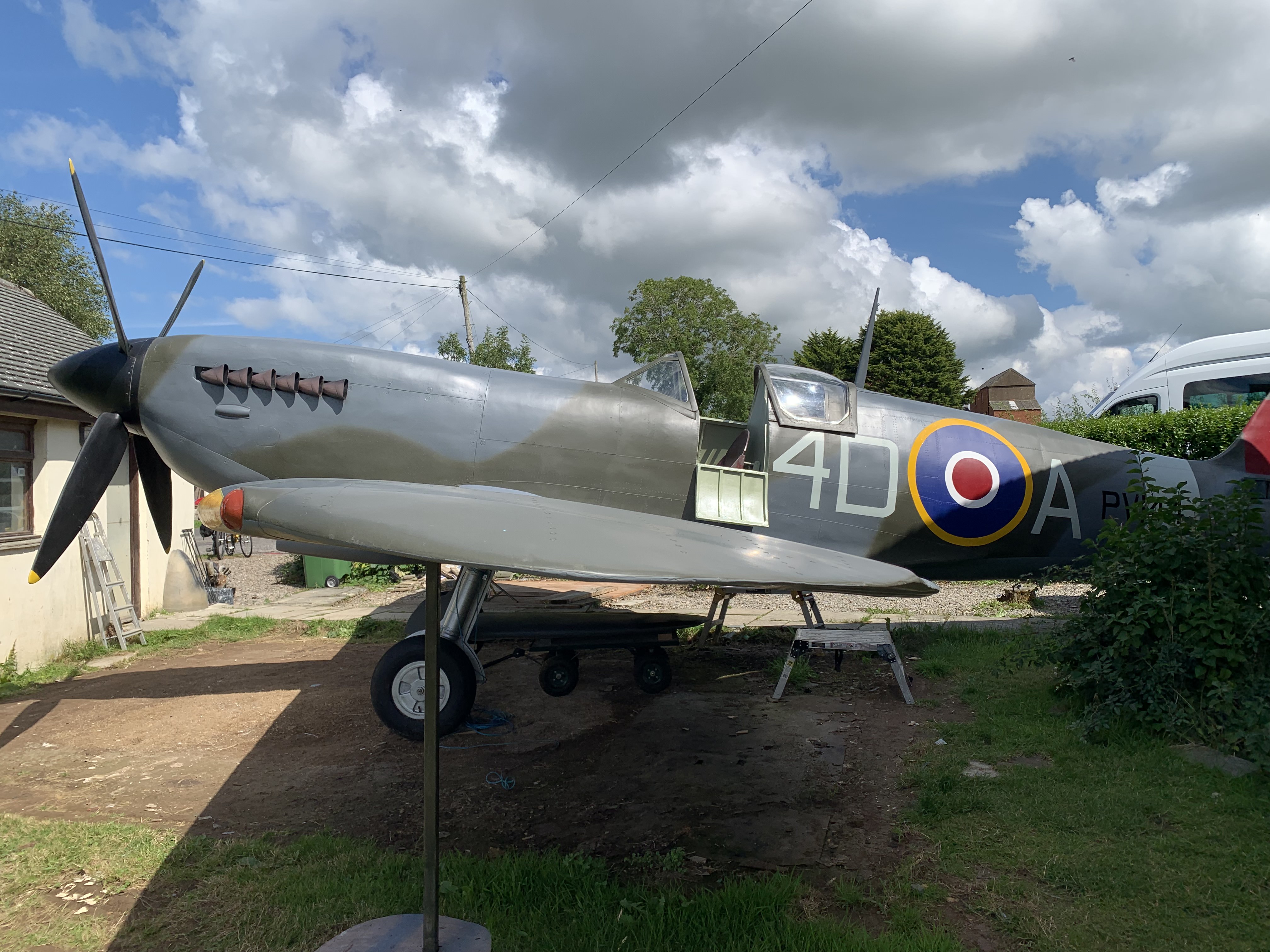 Mr Price's Spitfire in his garden