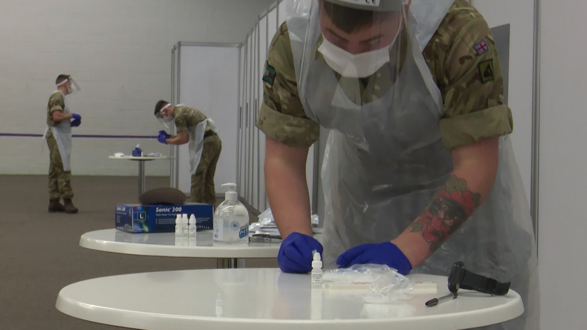 About 2,000 personnel have been supporting a mass testing pilot in Liverpool (Picture: MOD).