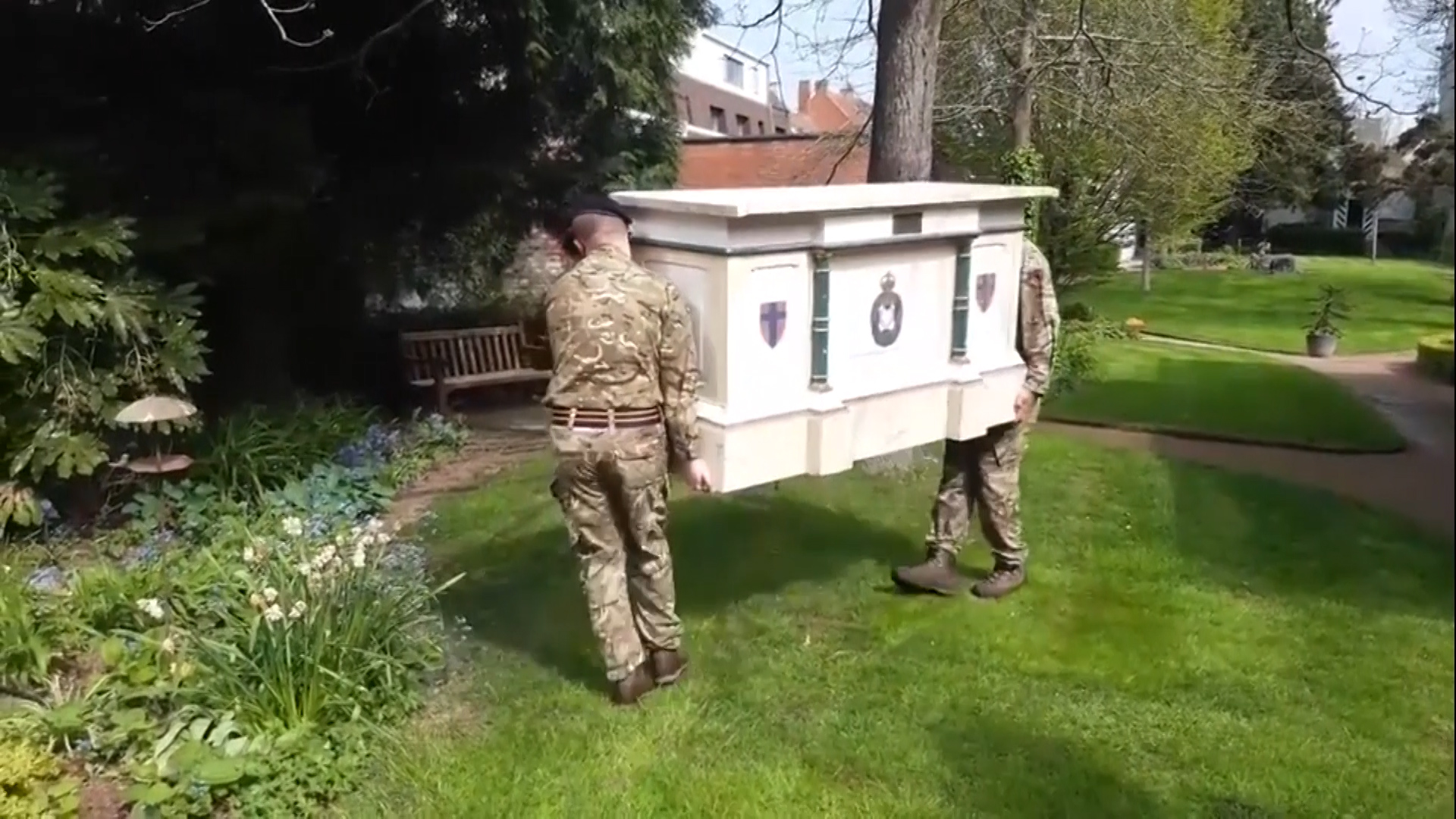 Military personnel return the altar to Talbot House