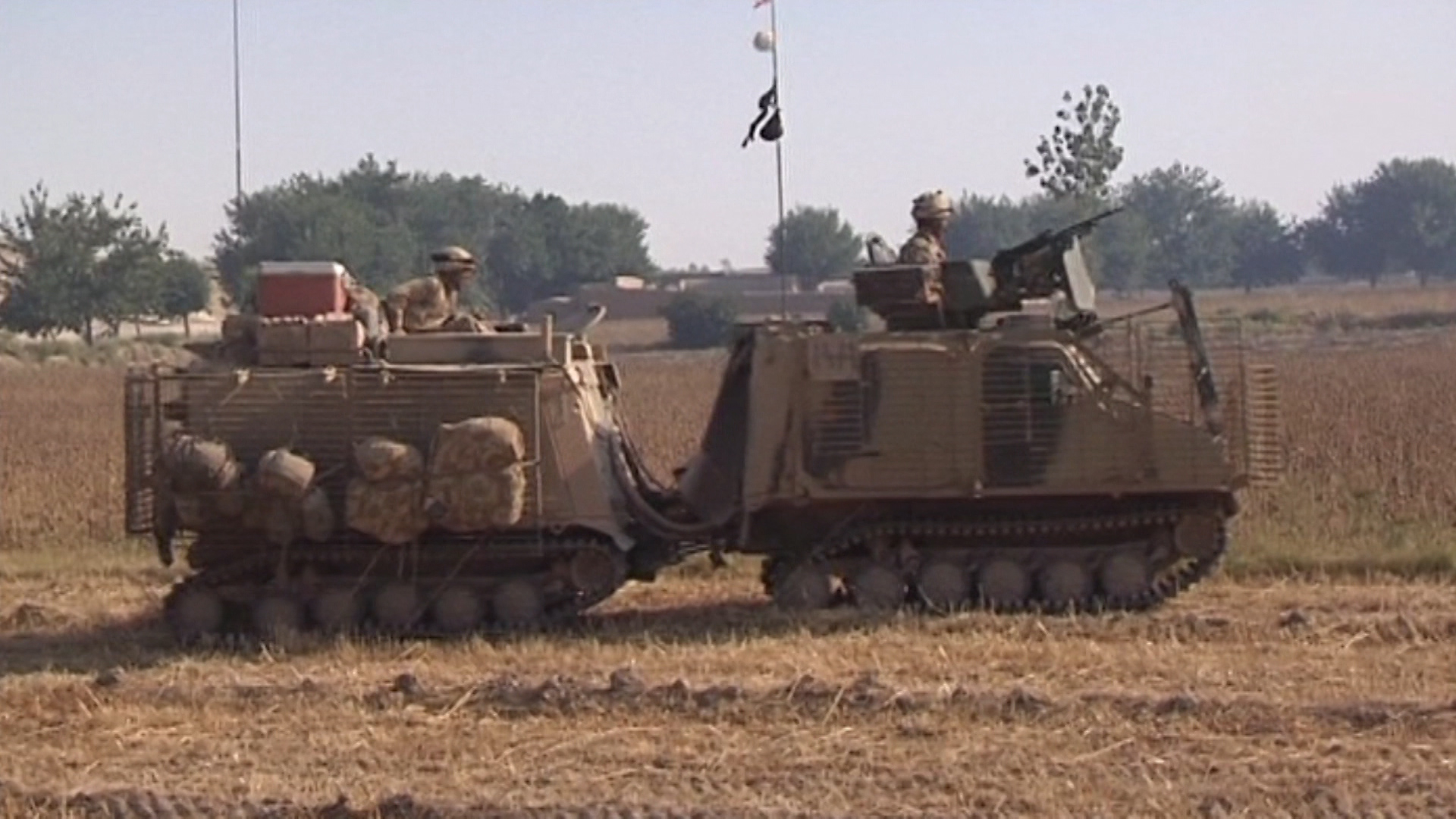 Military vehicles operating on Operation Herrick