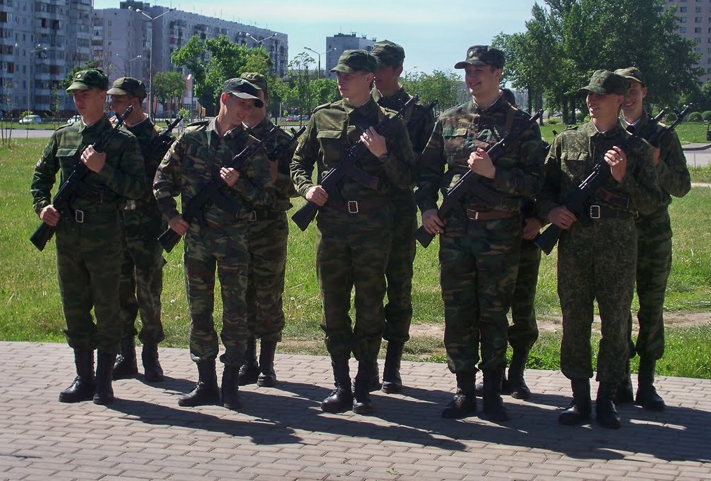 Belarusian troops in Vitebsk//Photograph Ricky Cain