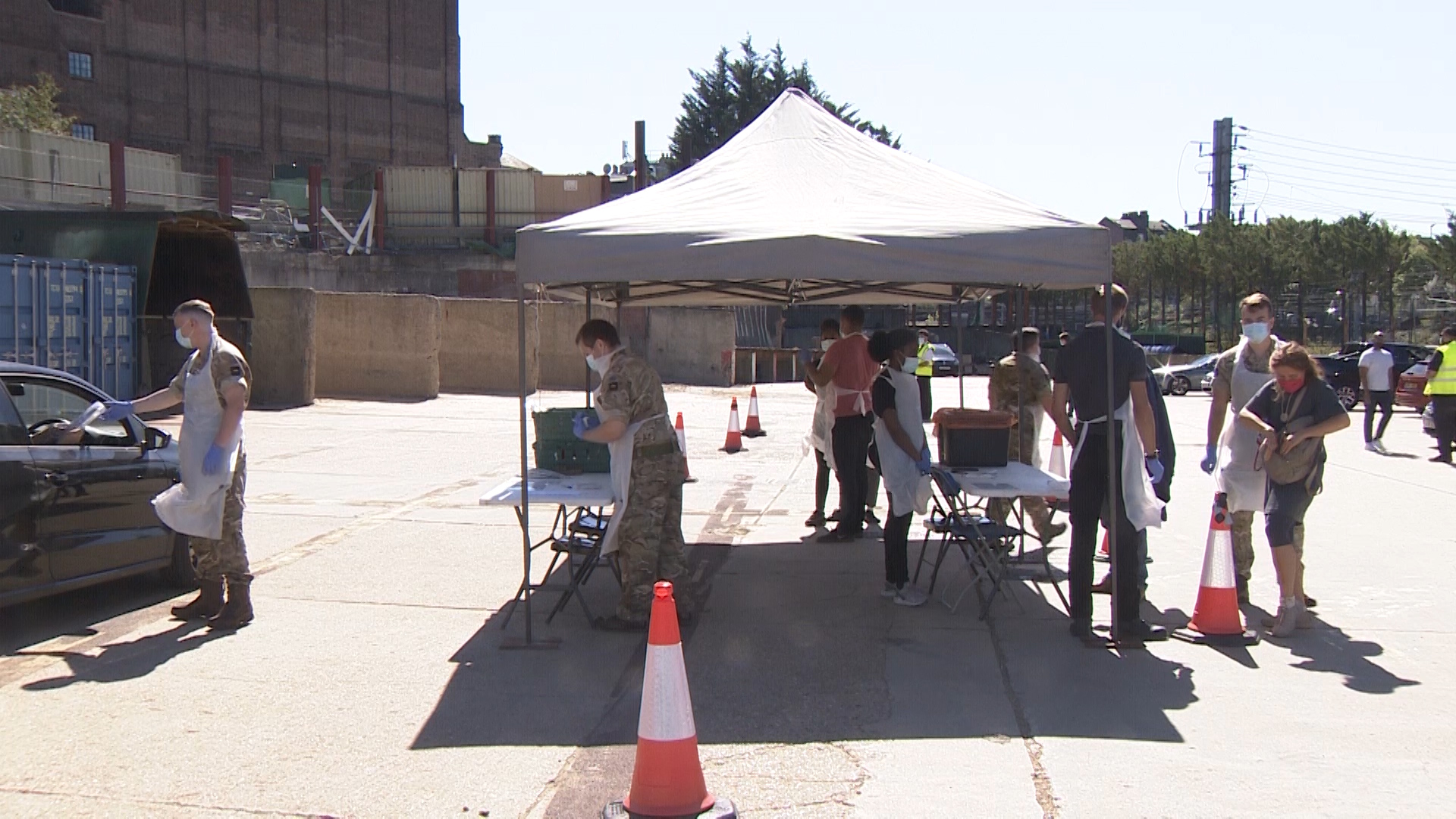 The mobile testing unit in Camden, London.
