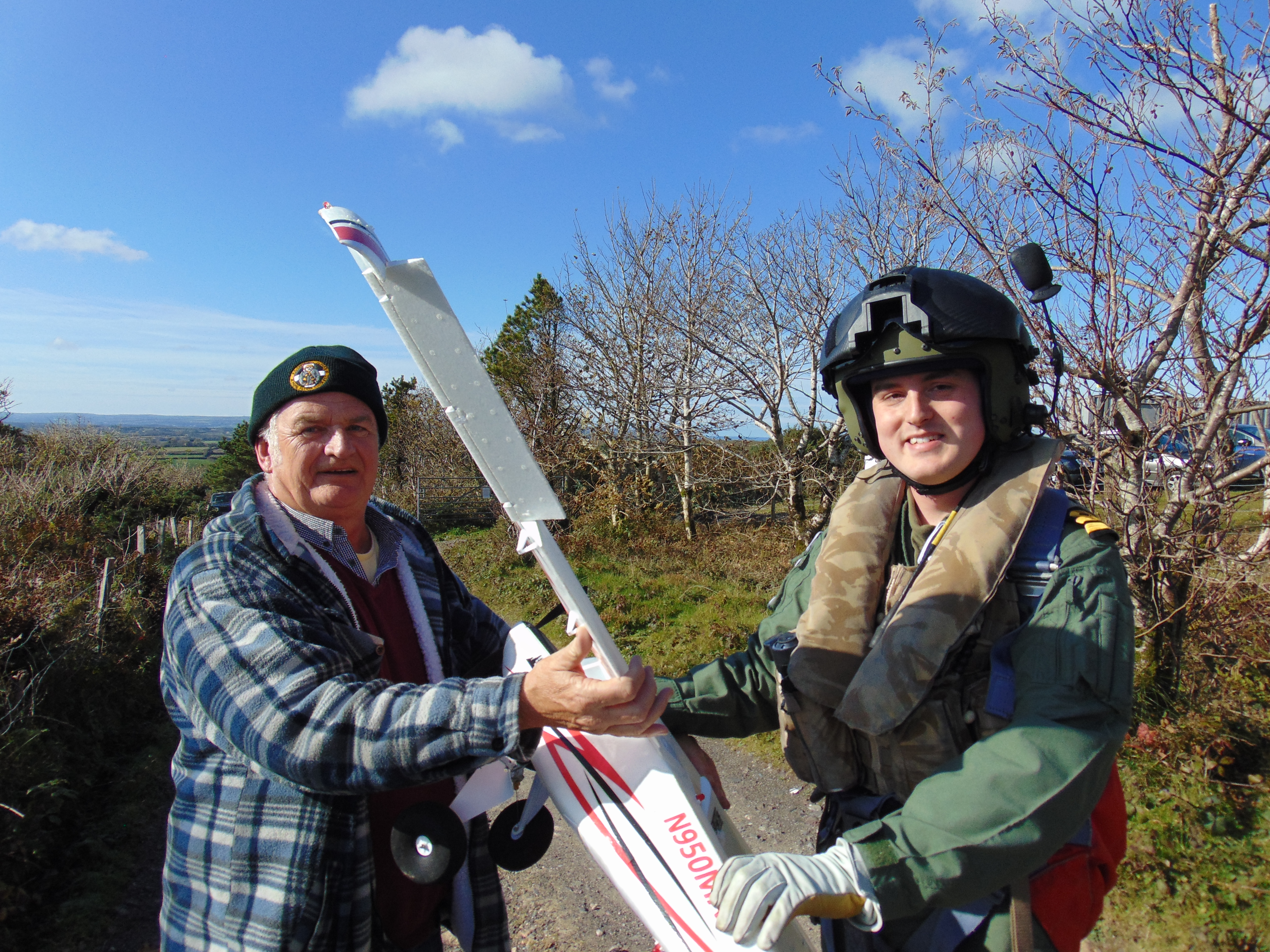 Mr Bath was thankful for being reunited with his aircraft (Picture: Royal Navy).
