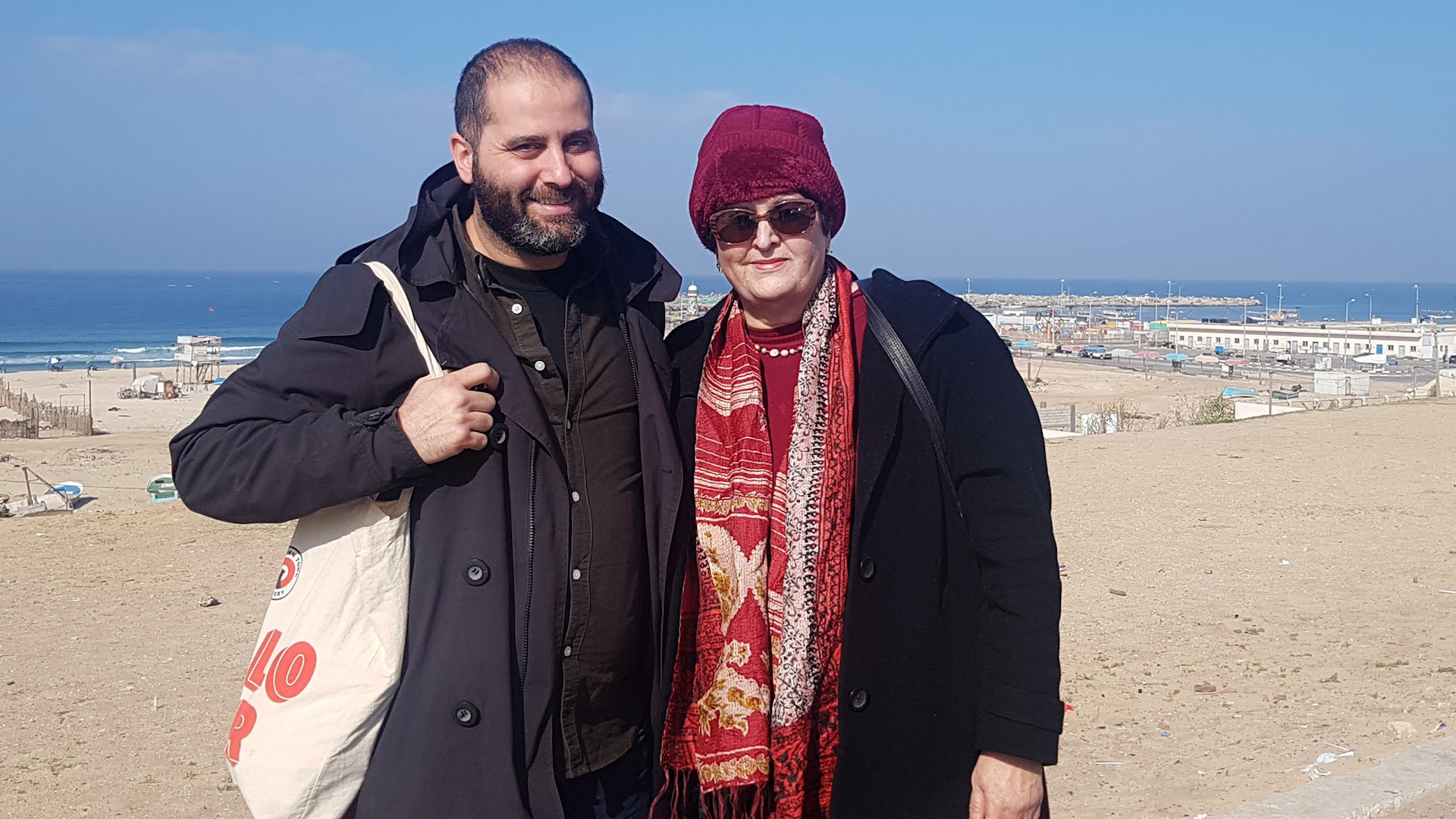 Mohammed Ghalayini with his mother Dr Mona El-Farra. Mohammed Ghalayini, a British Palestinian scientist from Gaza City living in Manchester Undated CREDIT PA
