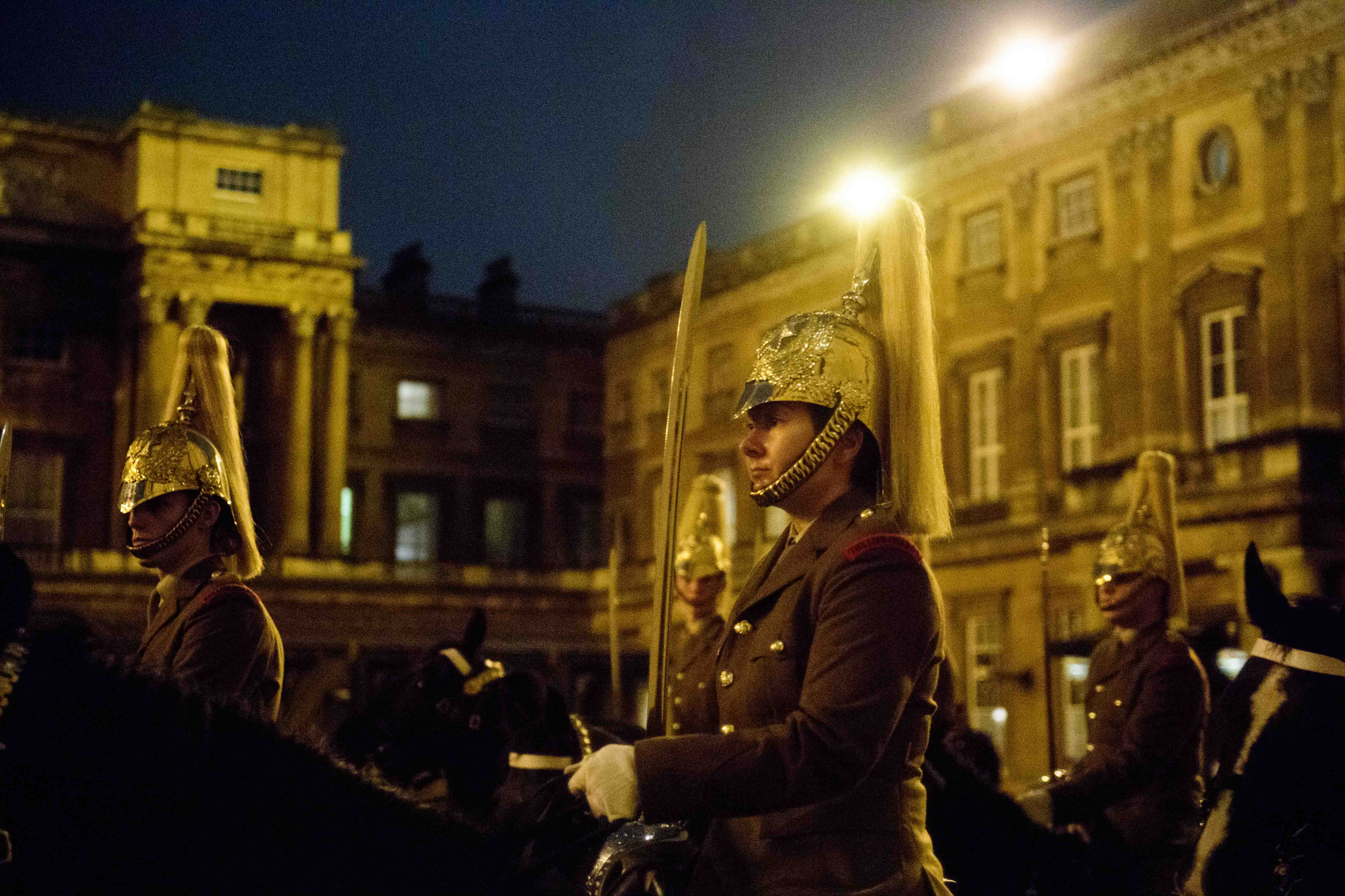 Moonlight rehearsals of state of opening ceremony Credit Army in London 11.10.19
