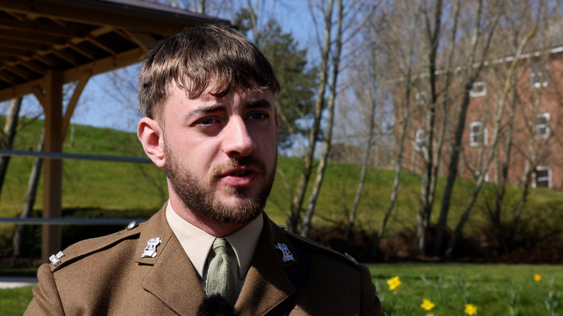 Lance Corporal Morgan O'Connor from Lincolnshire spoke of his raction to Alfred's moving story.