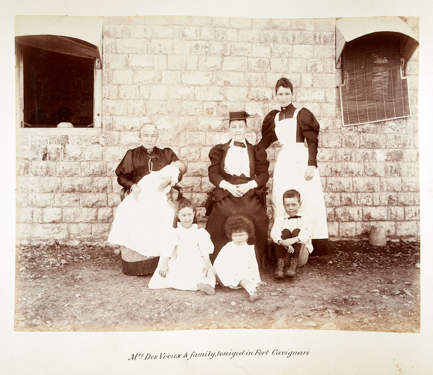 Mrs Des Voeux & family