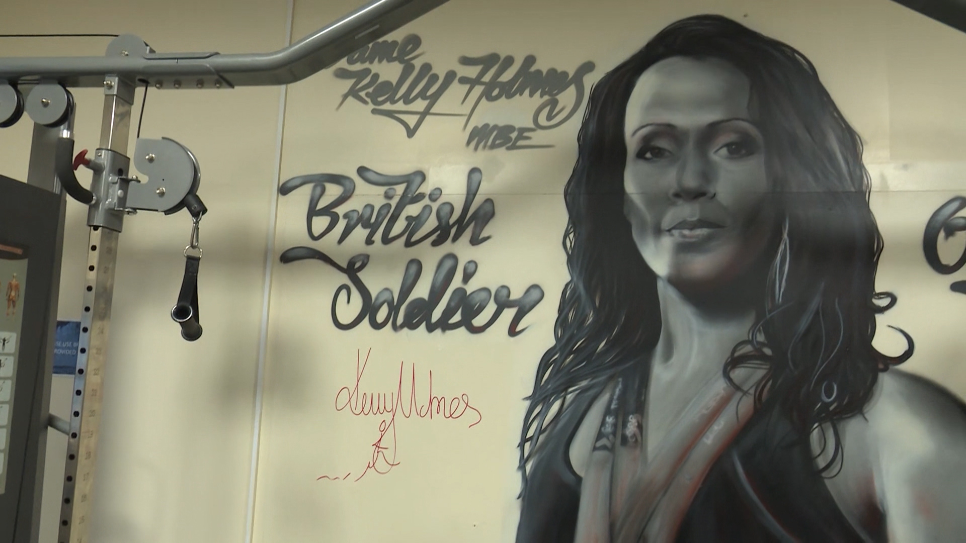 The college has a mural of the double Olympic gold medallist.