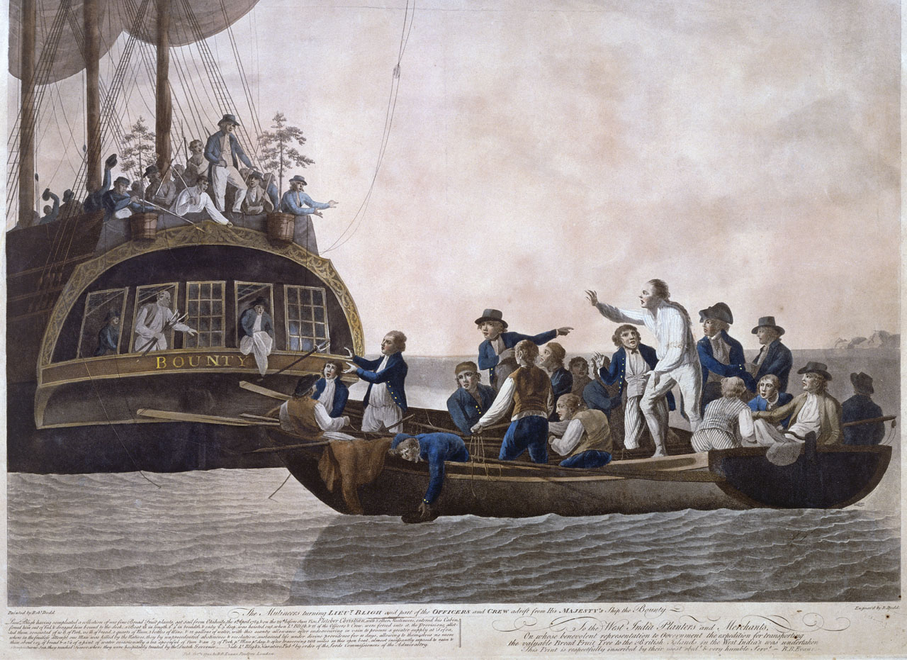 Mutiny On The Bounty Painting at National Maritime Museum, Greenwich