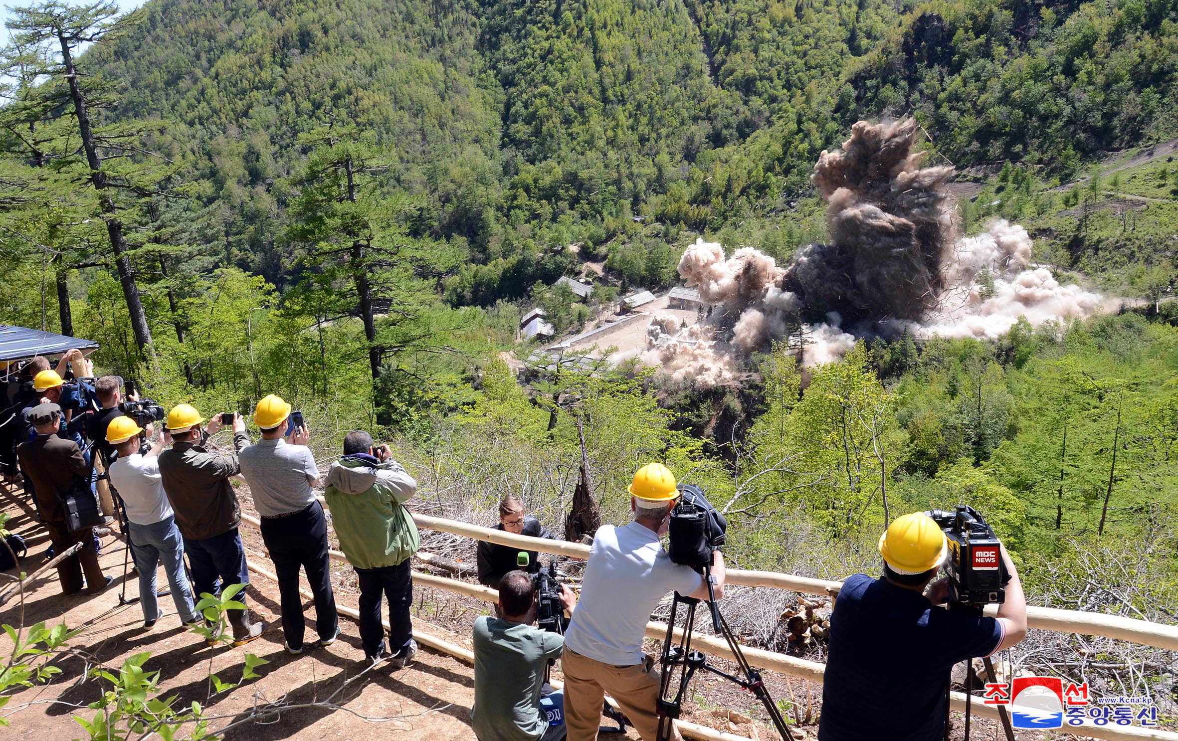 N.K. dismantles nuclear test site North Korea's only known nuclear test site, Punggye-ri 240518 CREDIT PA.jpg