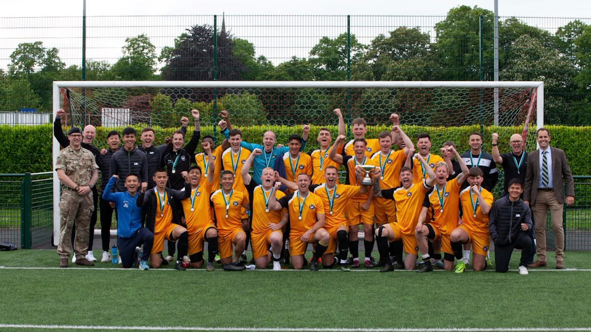 NAME 30 Royal Signals celebrate McBean Trophy win CREDIT LCpl Tim Spencer Royal Signals DATE 01062023.jpg