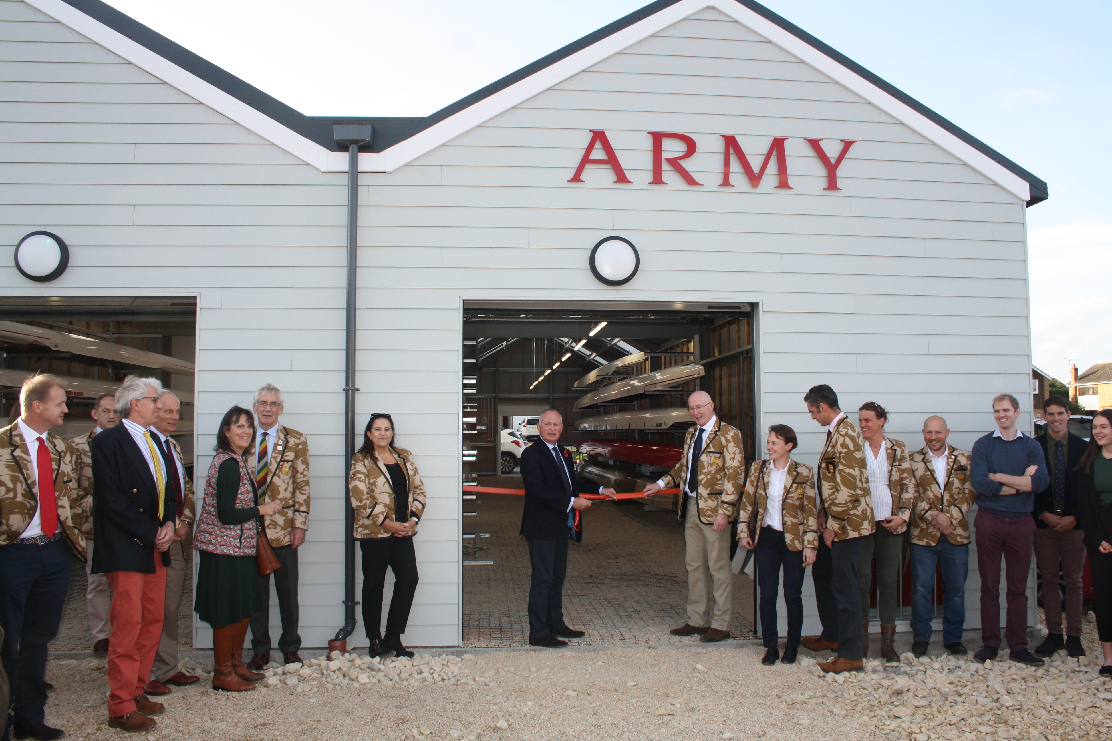 Major General Shaun Burley officially opens the new Army Rowing Boathouse in Abingdon (Credit: Mike Schofield)