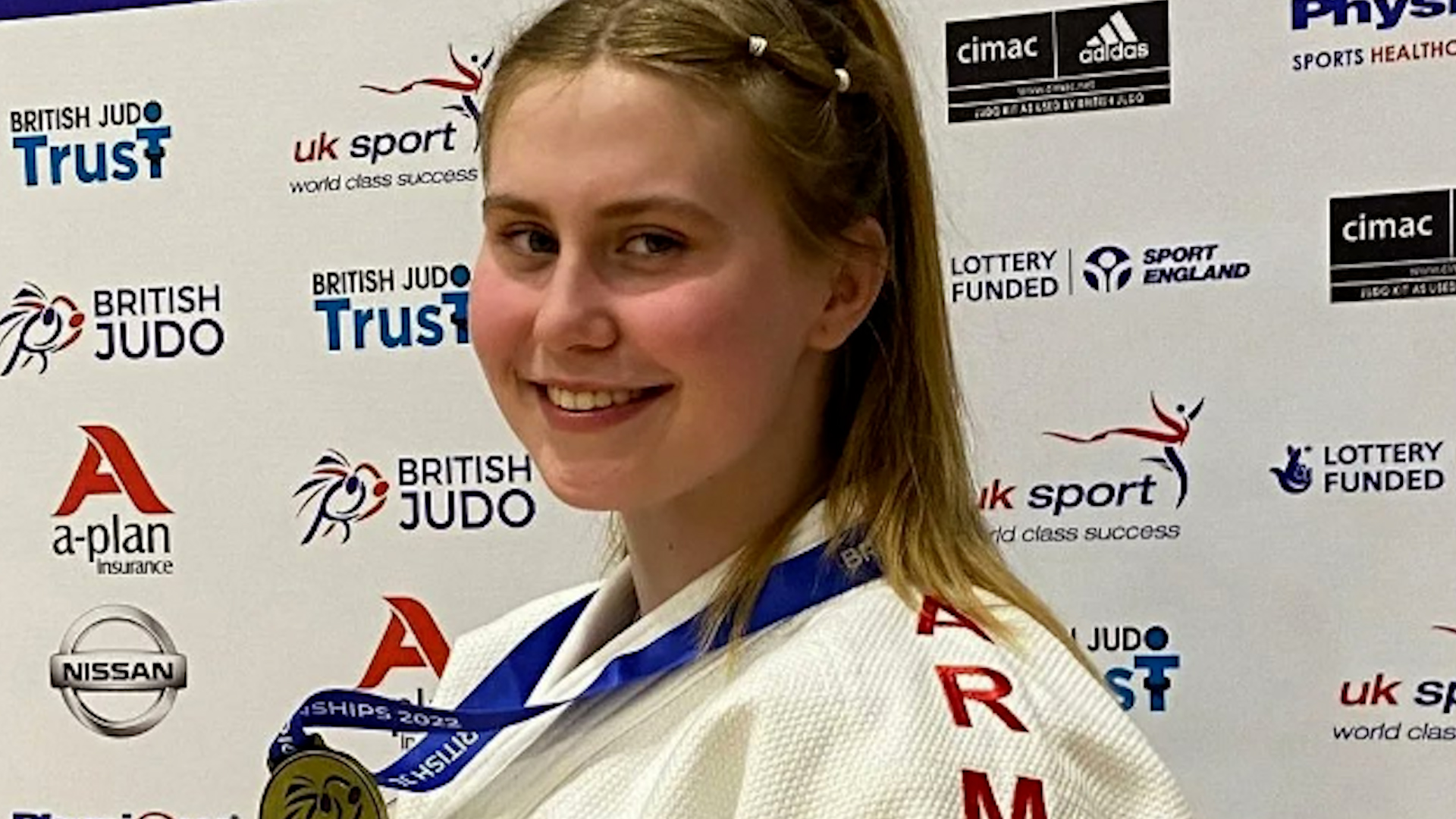 Christi Pretorius took home junior and senior titles at the British Judo Championships (Credit: Army Judo/ASCB)