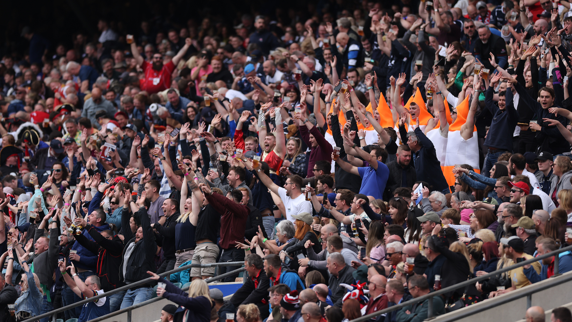 NAME Fans at Army v Navy Twickenham NAME Jarrard Hayler scores try at Twickenham CREDIT Alligin Photography DATE 13052023.jpg .jpg