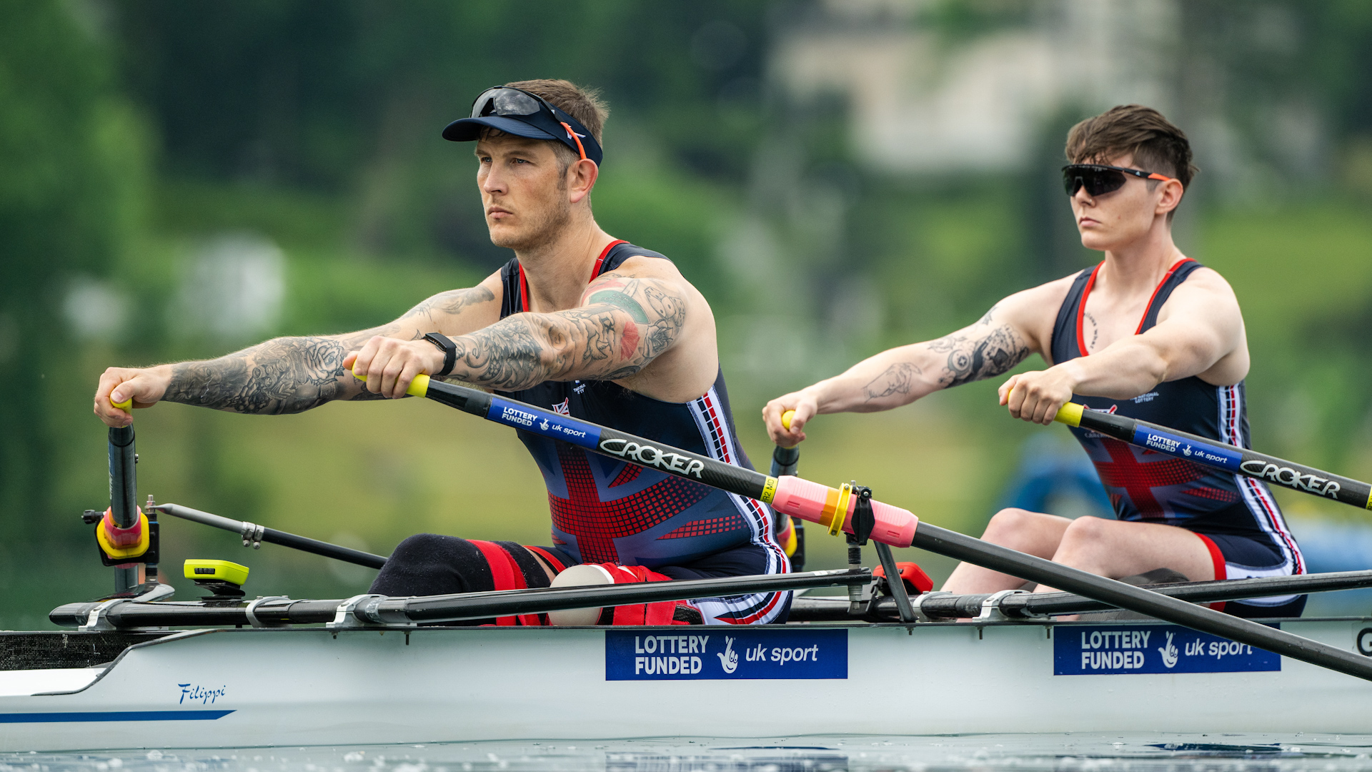 NAME Gregg Stevenson and Lauren Rowels compete at the European Rowing Championships CREDIT Benedict Tufnell British Rowing DATE 28052023.jpg