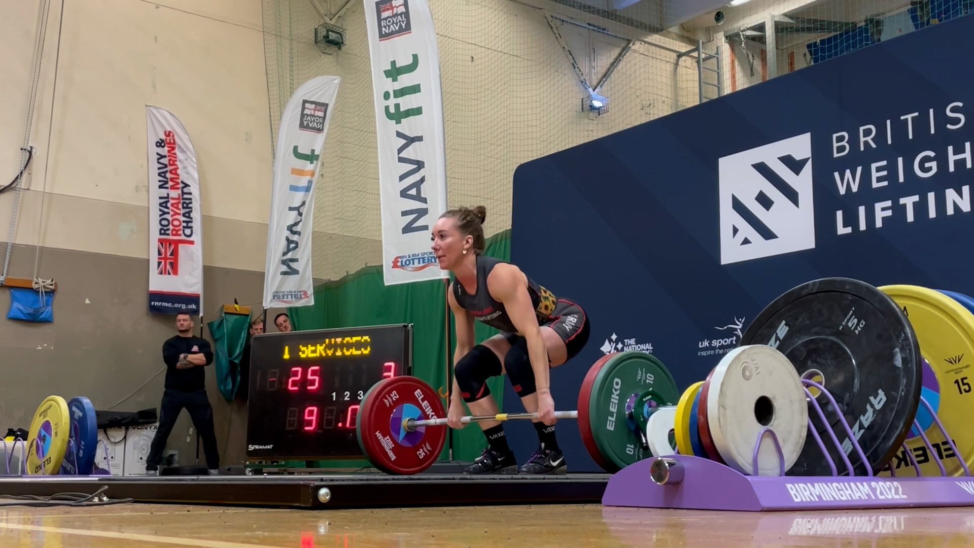 Sian Peters takes part in the women's lightweight competition at the 2022 Inter Services