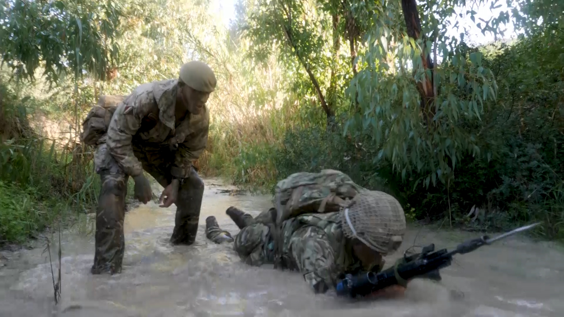 A soldier is put through his paces (Picture: BFBS).