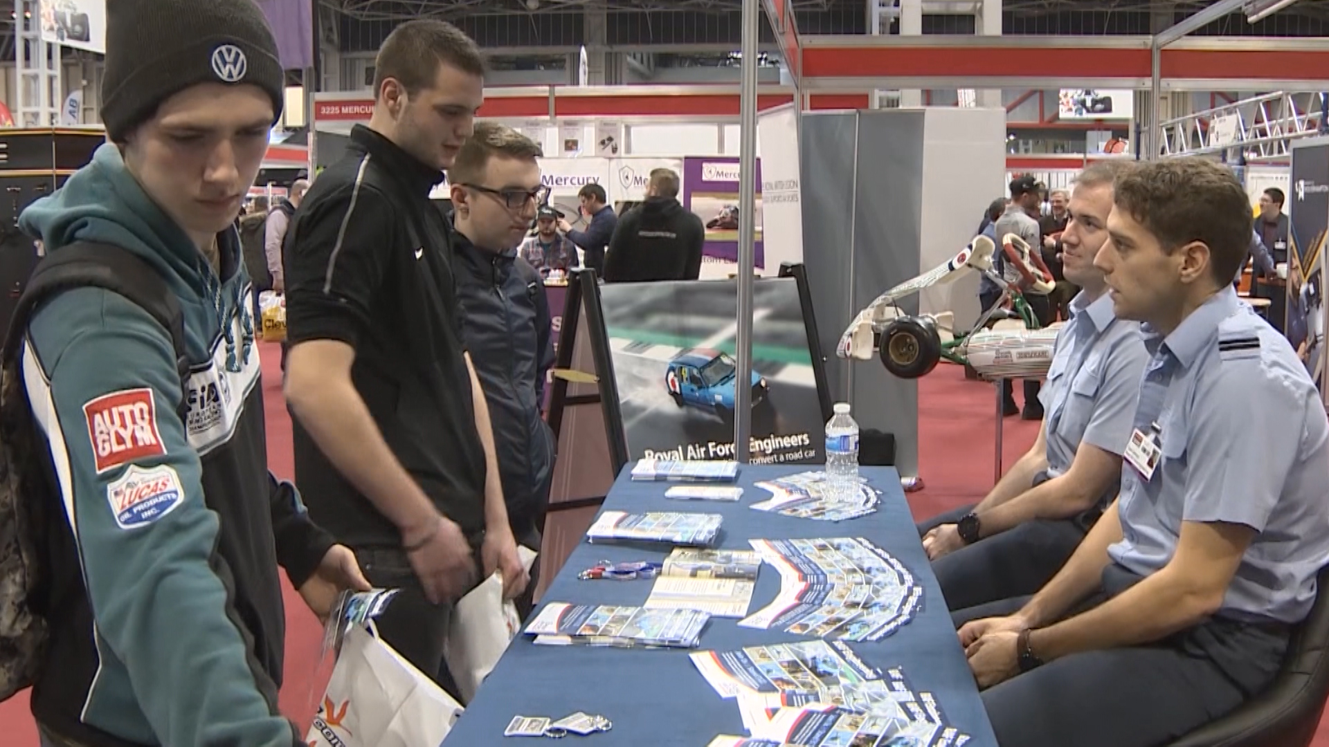 RAF recruiting team at the Auto Sport Show in Birmingham