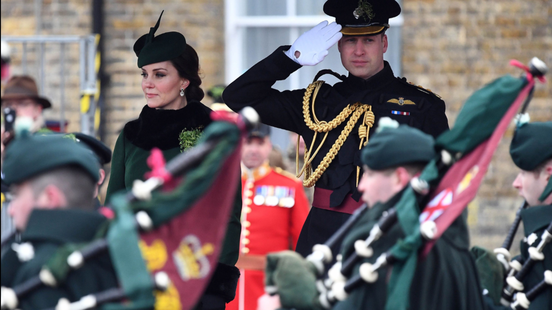 Prince William and Kate at Irish Guards  St. Patrick's Day Parade