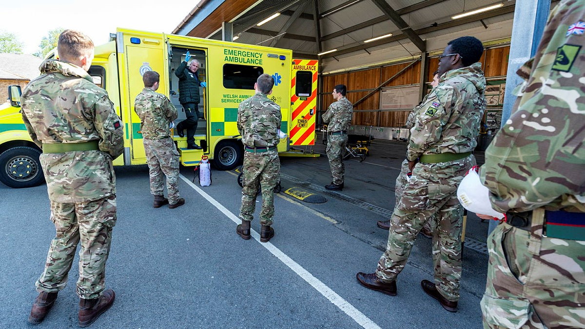 NHS staff demonstrating how to decontaminate an ambulance to soldiers from 3rd Battalion Royal Welsh Regiment DATE 06122022 CREDIT MOD Crown Copyright_0.jpg