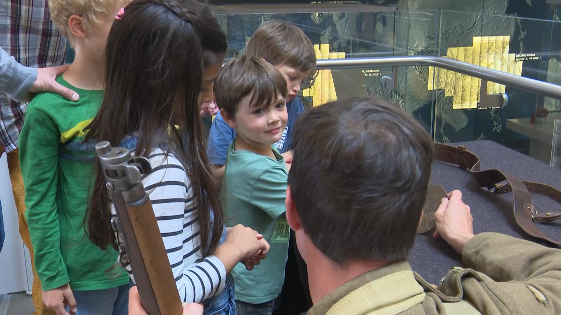 Children hear about First World War at Father's Day event at the National Army Museum