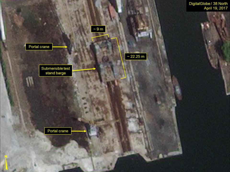 North Korea barge satellite