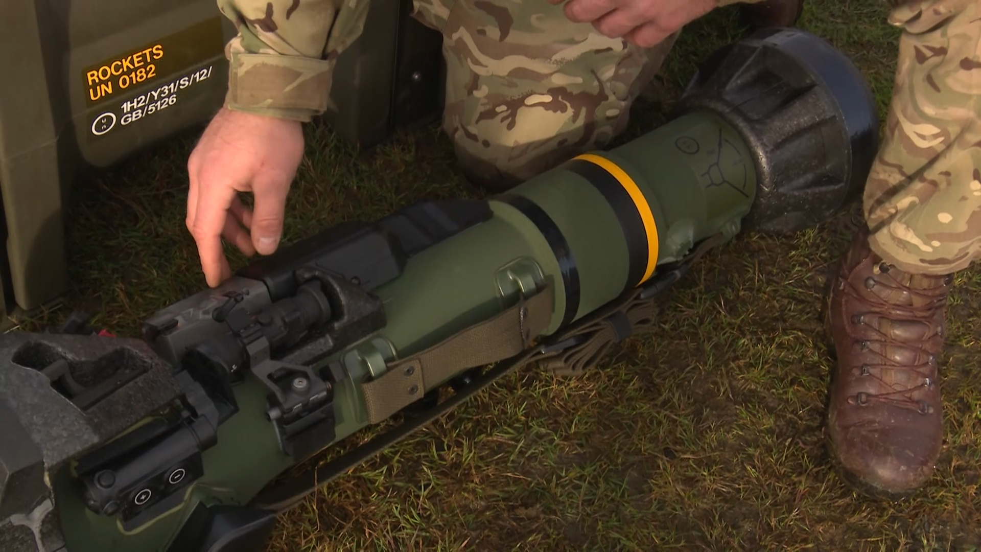 The NLAW fires at 600 metres on a static target and 400 metres on a moving target.