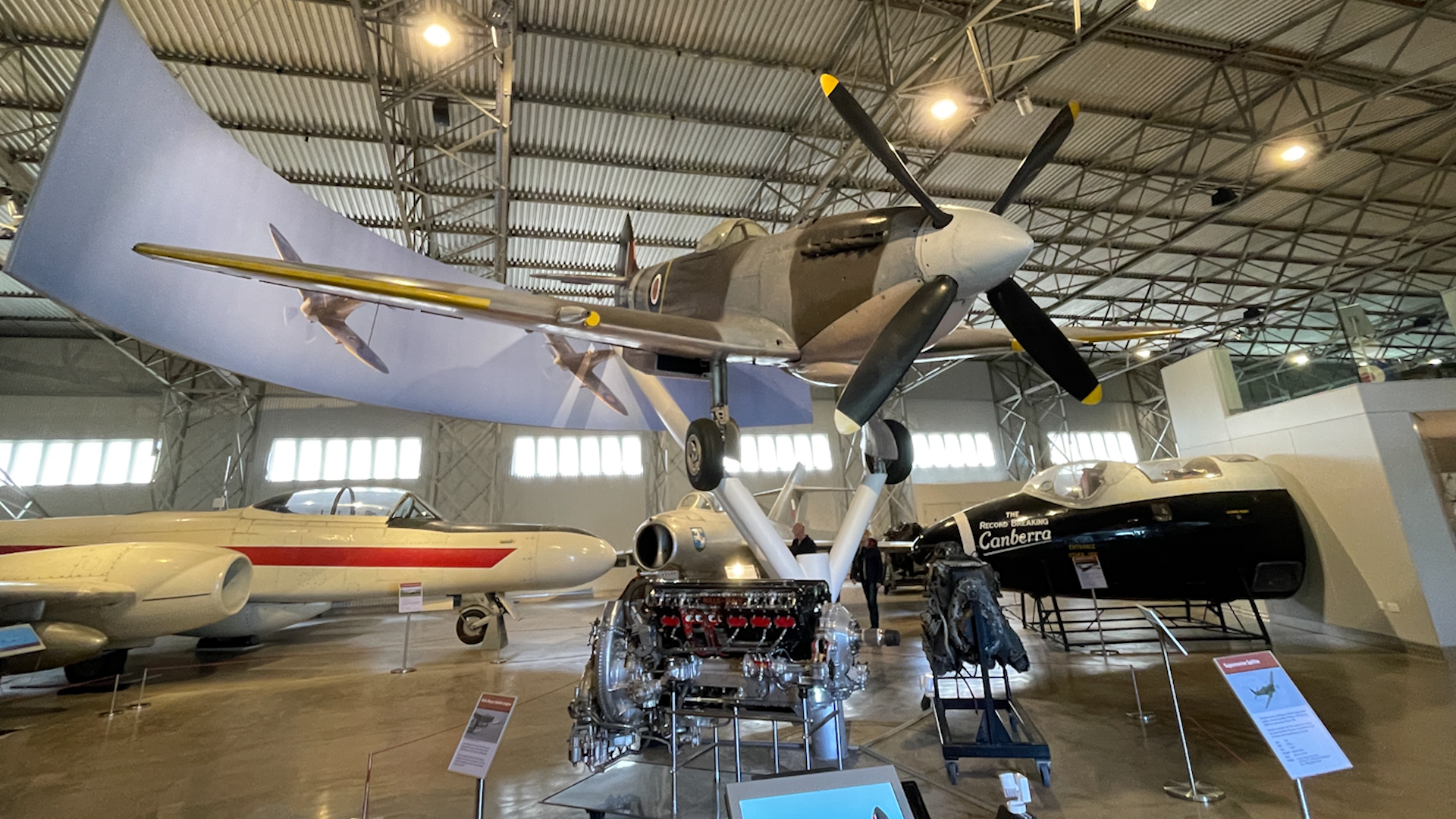 A Spitfire on display at the National Museum of Flight