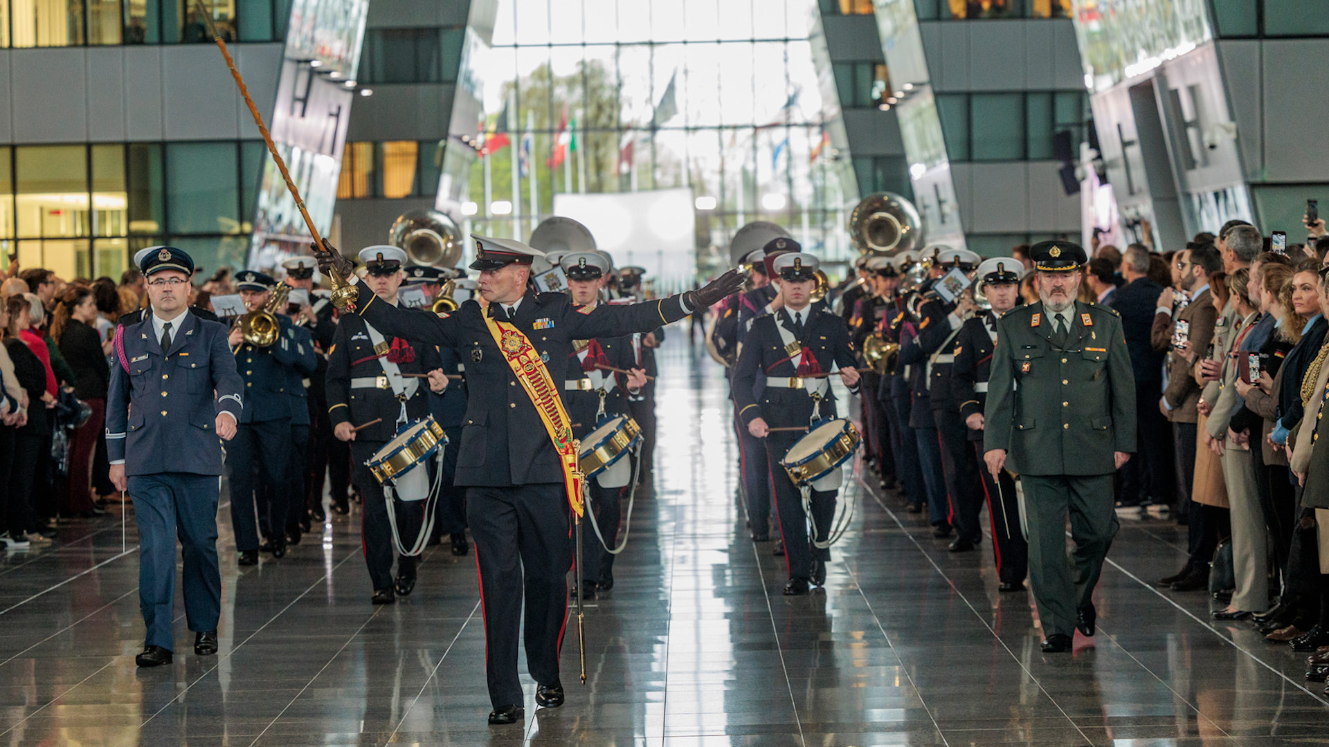 Nato 75th anniversary celebrations Agora Brussels Nato Band 040424 CREDIT NATO