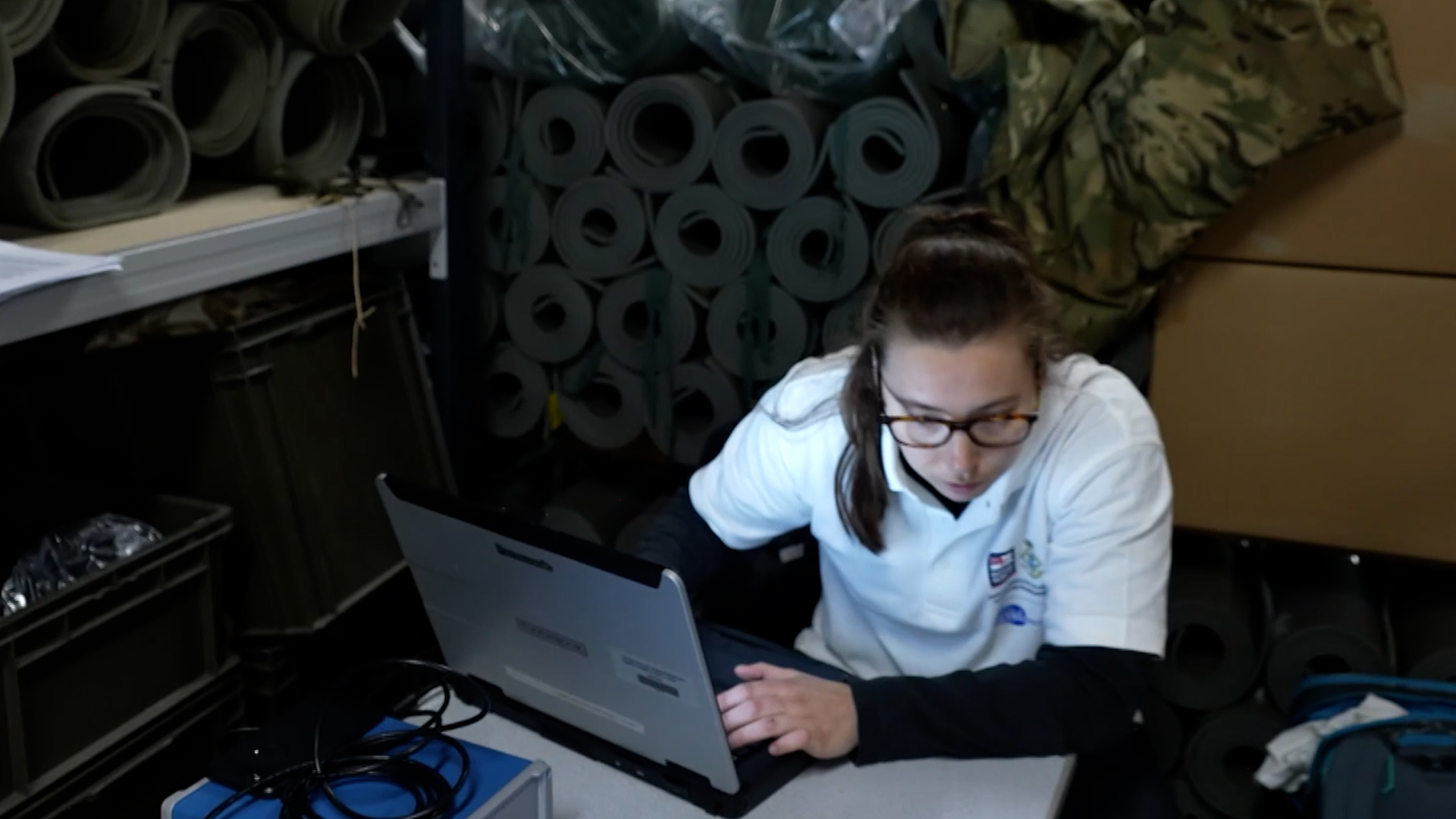Naval recruits being monitored on HMS Raleigh to prevent injury 06032024 CREDIT BFBS
