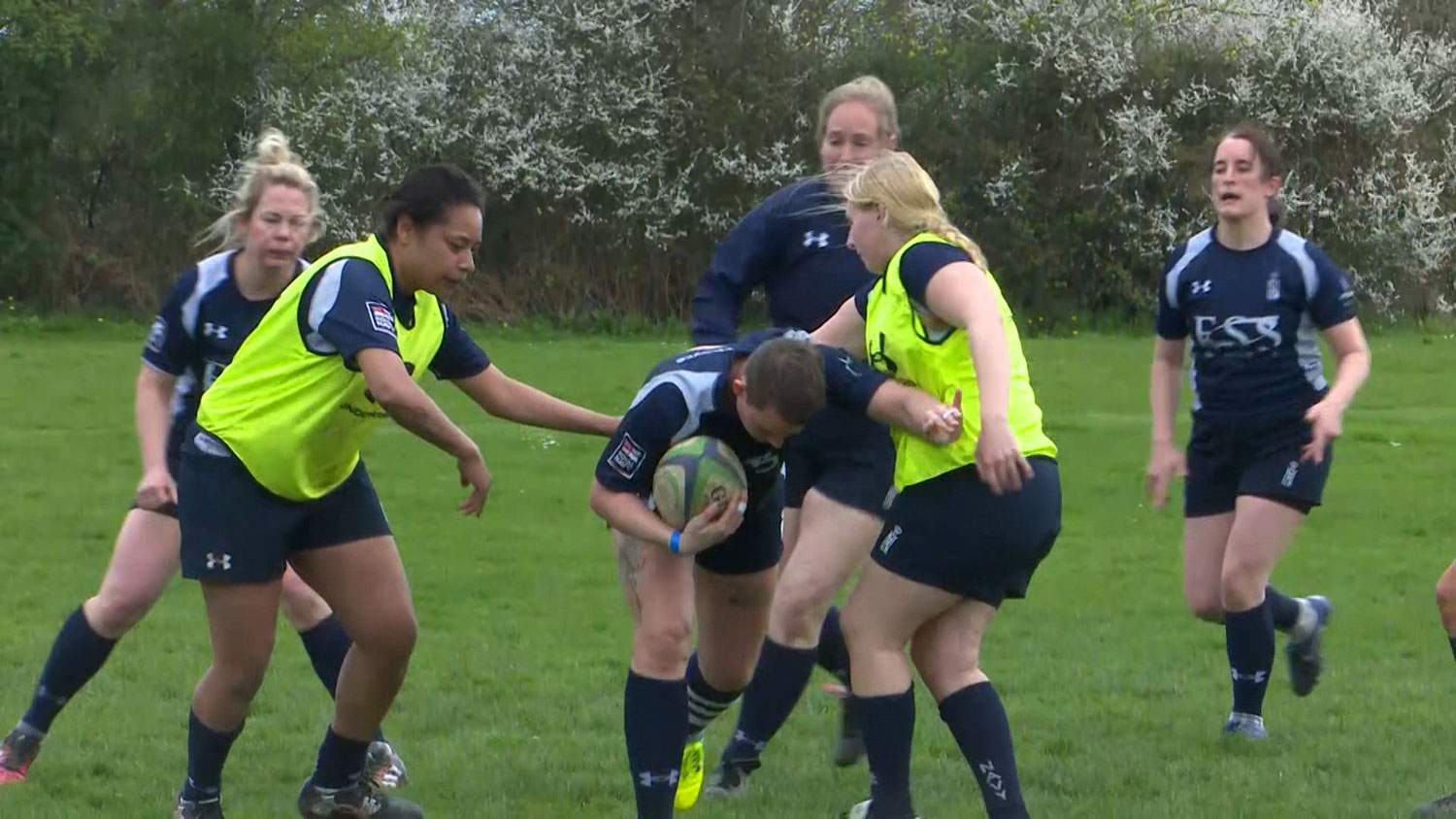Navy training pre RAF rugby union Inter-Services match