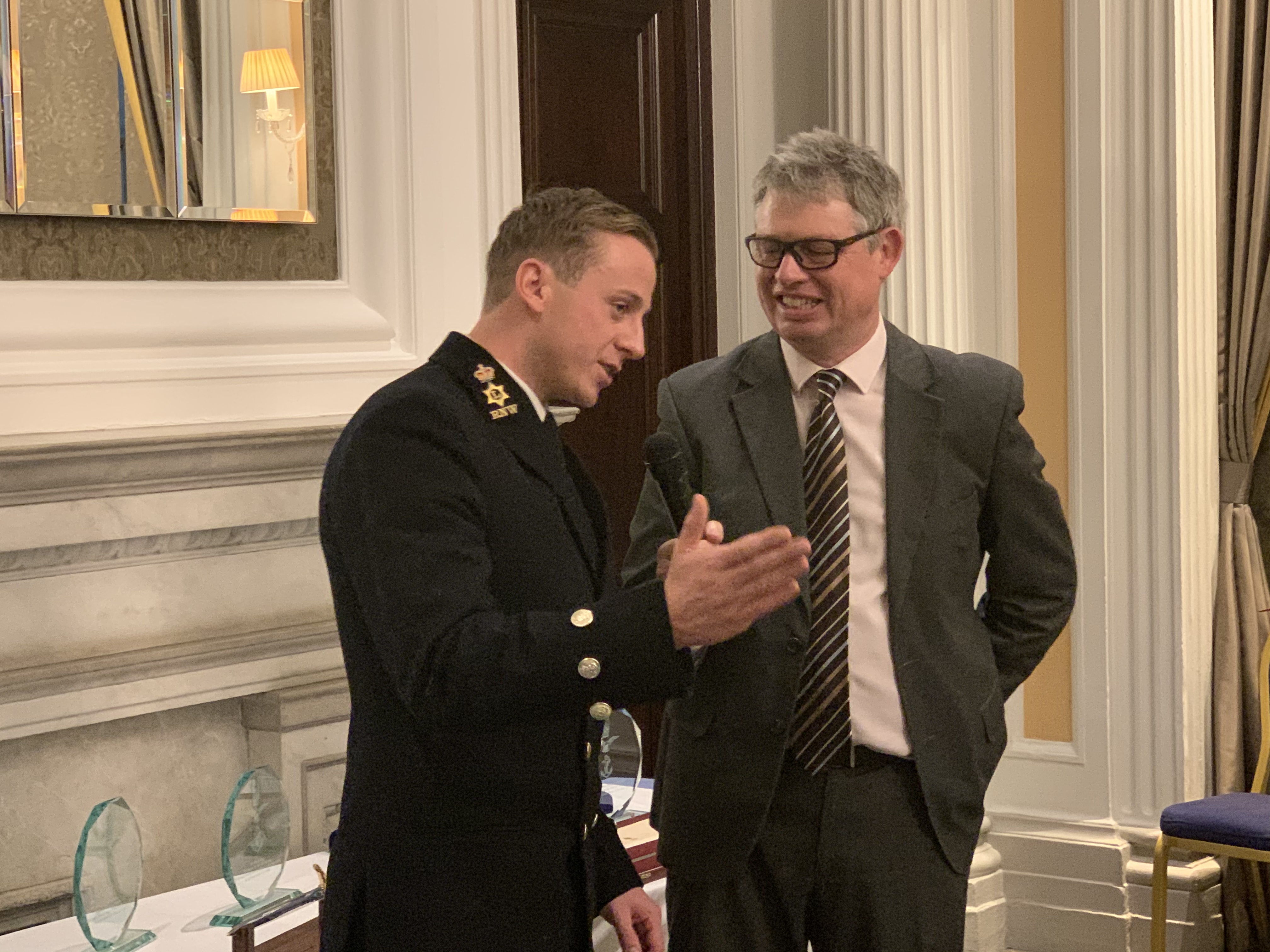 Navy’s Chief Petty Officer Scott Jackson accepting his award.