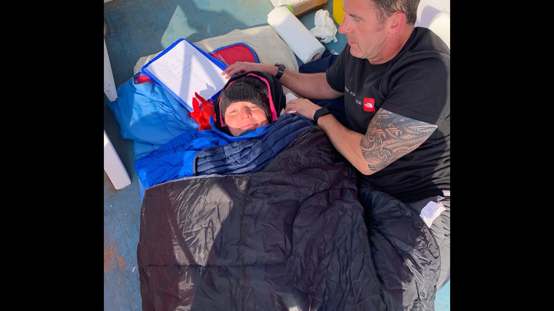Nerys Pearce Suffering Hypothermia On Channel Swim 22092020 CREDIT NERYS PEARCE