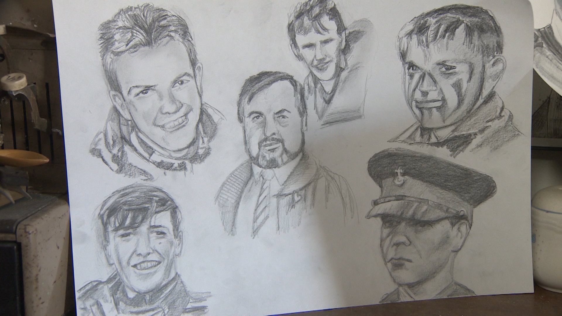 Never Gone portraits of fallen soldiers from Op Banner 2 Credit BFBS 140819
