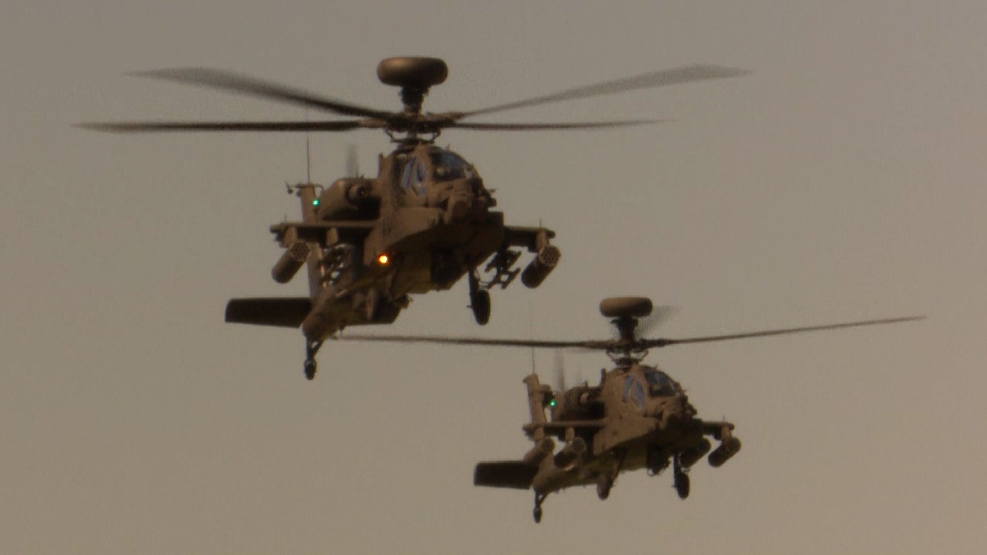 New AH-64 E Apache helicopters from 3 Army Air Corps exercising in Scotland 20062023 CREDIT BFBS