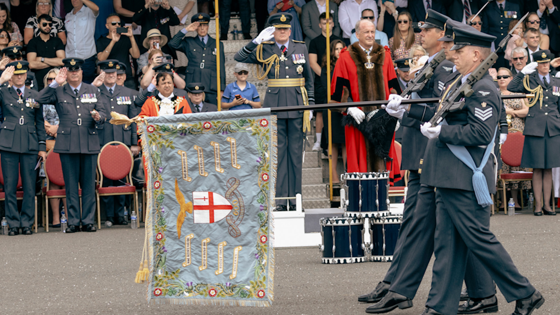 New Royal Auxiliary Air Force Standard presented to 600 Squadron 26062023 CREDIT RAF