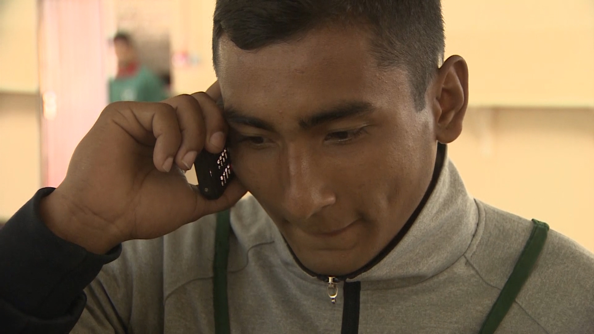 New recruit on the phone to his family 060219 CREDIT BFBS