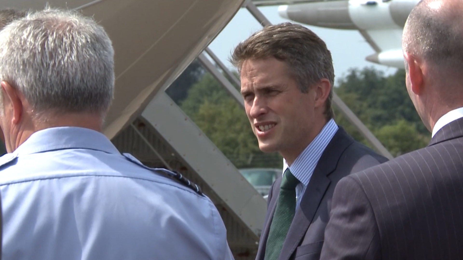 Defence Secretary Gavin Williamson arrives at RIAT