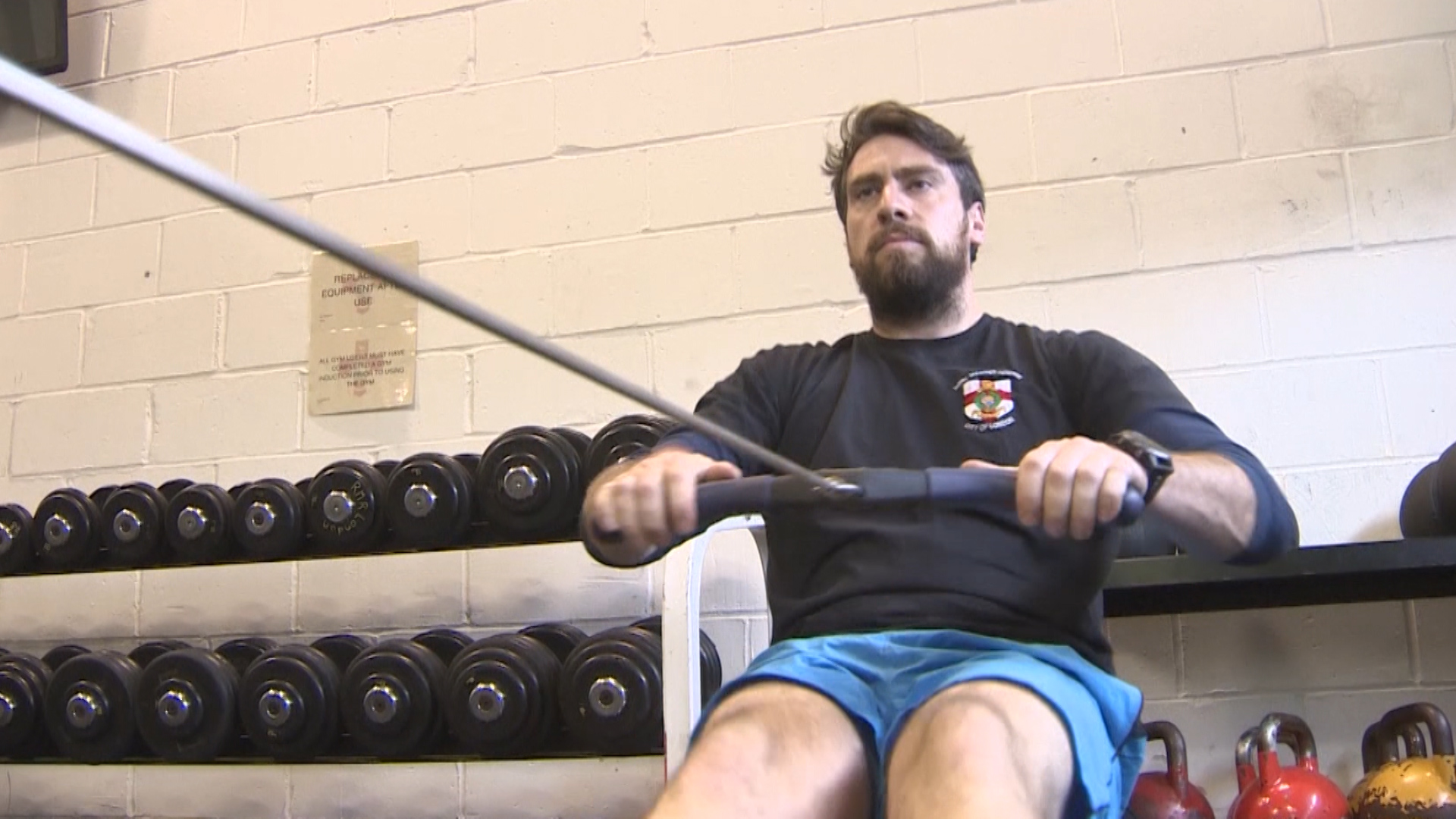 Chris Shirley trains for transatlantic row